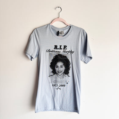 S BABY BLUE RIP BRITTANY MURPHY T-SHIRT