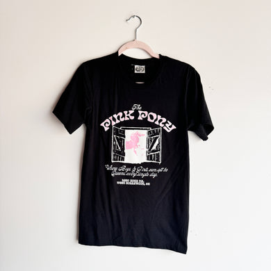 S BLACK PINK PONY CLUB T-SHIRT