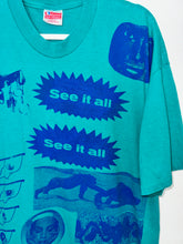 Load image into Gallery viewer, PRIMITIVE WITNESS ON TEAL COLLAGE T-SHIRT