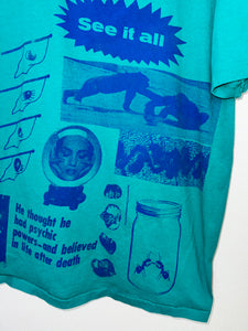 PRIMITIVE WITNESS ON TEAL COLLAGE T-SHIRT