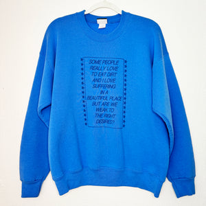 DIRT ON ROYAL BLUE CREWNECK