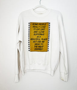 DIRT ON WHITE CREWNECK