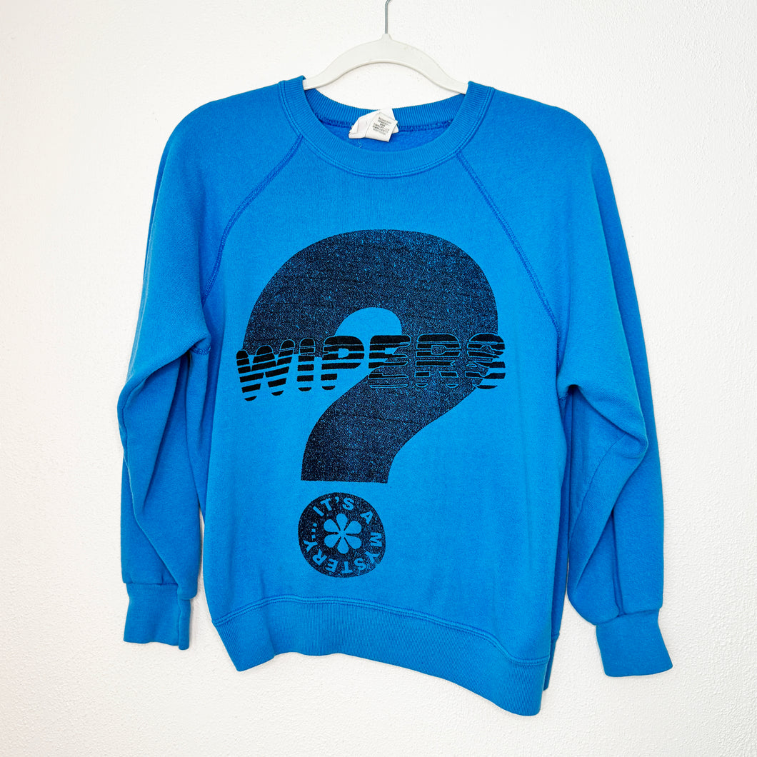 WIPERS ON ROYAL BLUE CREWNECK