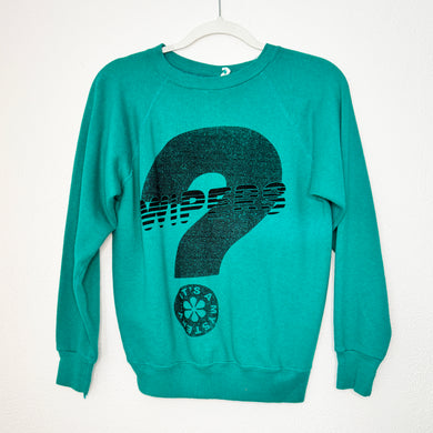 WIPERS ON TEAL CREWNECK