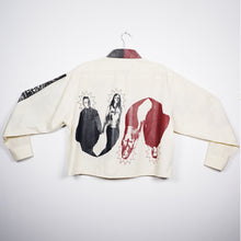 Load image into Gallery viewer, BONE &amp; BLACK &amp; MAROON CROPPED LONG SLEEVE BUTTON-UP