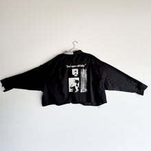 Load image into Gallery viewer, BLACK &amp; WHITE CROPPED LONG SLEEVE BUTTON-UP