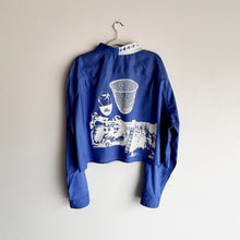 Load image into Gallery viewer, BLUEPRINT CROPPED LONG SLEEVE BUTTON-UP