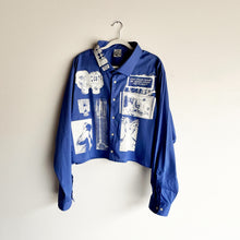 Load image into Gallery viewer, BLUEPRINT CROPPED LONG SLEEVE BUTTON-UP