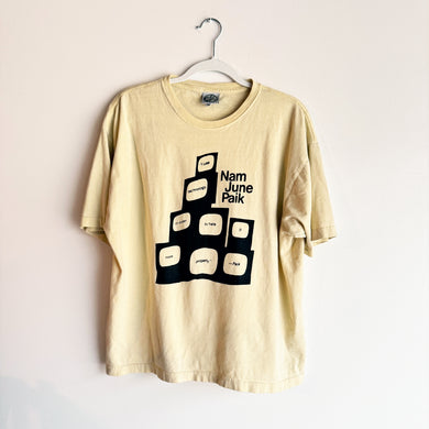 NAM JUNE PAIK ON VINTAGE BUTTERCREAM T-SHIRT