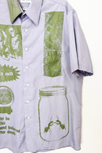 Load image into Gallery viewer, LILAC &amp; GREEN SHORT SLEEVE BUTTON-UP