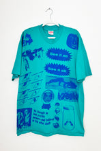 Load image into Gallery viewer, PRIMITIVE WITNESS ON TEAL COLLAGE T-SHIRT