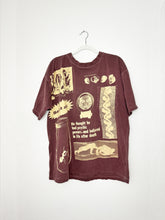 Load image into Gallery viewer, PRIMITIVE WITNESS COLLAGE ON RASPBERRY T-SHIRT