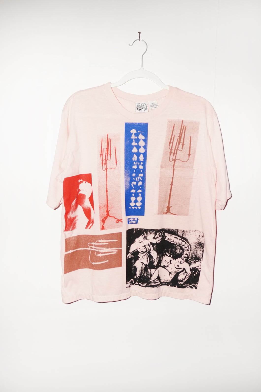 PRIDE SHIRT #7: PINK BOX POCKET T-SHIRT (M)