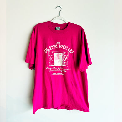 PINK PONY CLUB ON SINGLE STITCH MAGENTA T-SHIRT