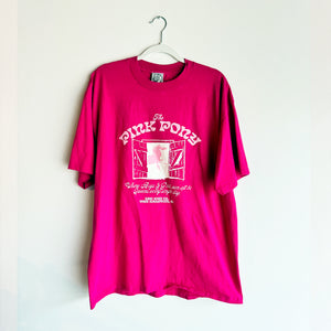 PINK PONY CLUB ON SINGLE STITCH MAGENTA T-SHIRT