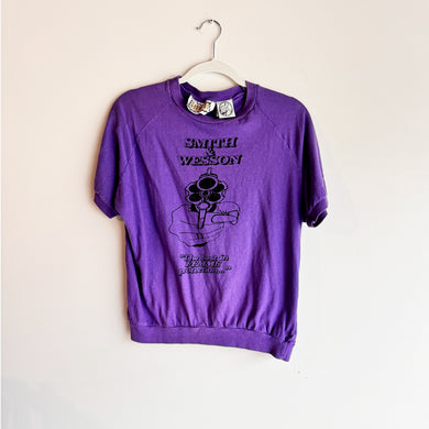 FEMME PROTECTOR ON VINTAGE GRAPE RAGLAN T-SHIRT