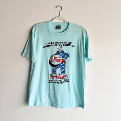 CIRCUS LIQUORS ON ROBIN'S EGG VINTAGE TEE