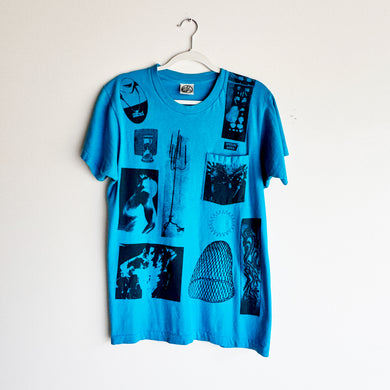 AQUAMARINE COLLAGE POCKET T-SHIRT