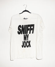 Load image into Gallery viewer, (M) SNIFF! ON WHITE SHREDDED VINTAGE T-SHIRT
