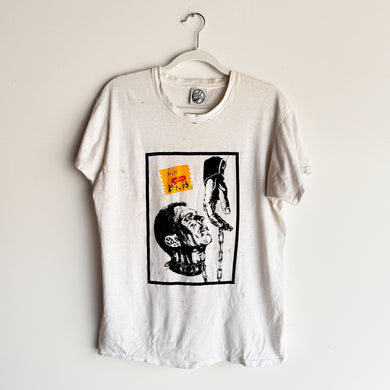 DISCOUNT MASTER ON VINTAGE WHITE SHREDDER T-SHIRT